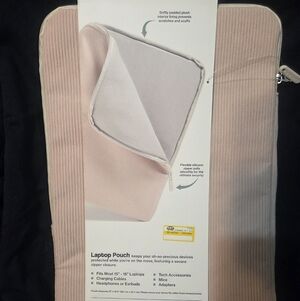 Pink Laptop Pouch with Zipper